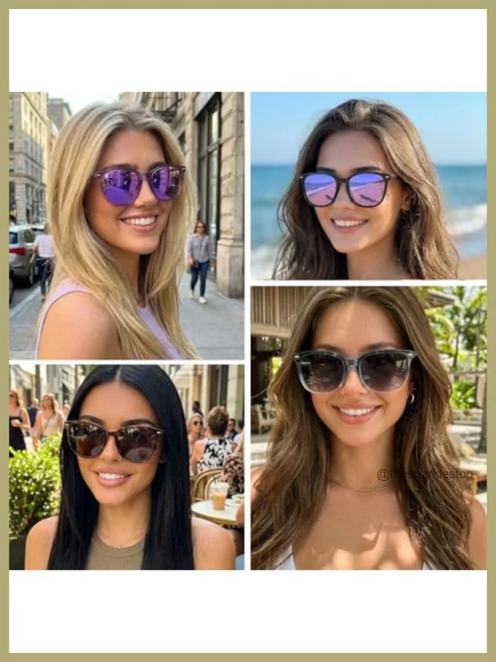 Polarized Sunglasses for Women UV400 Protection Oversized Square Shades 2 Pack